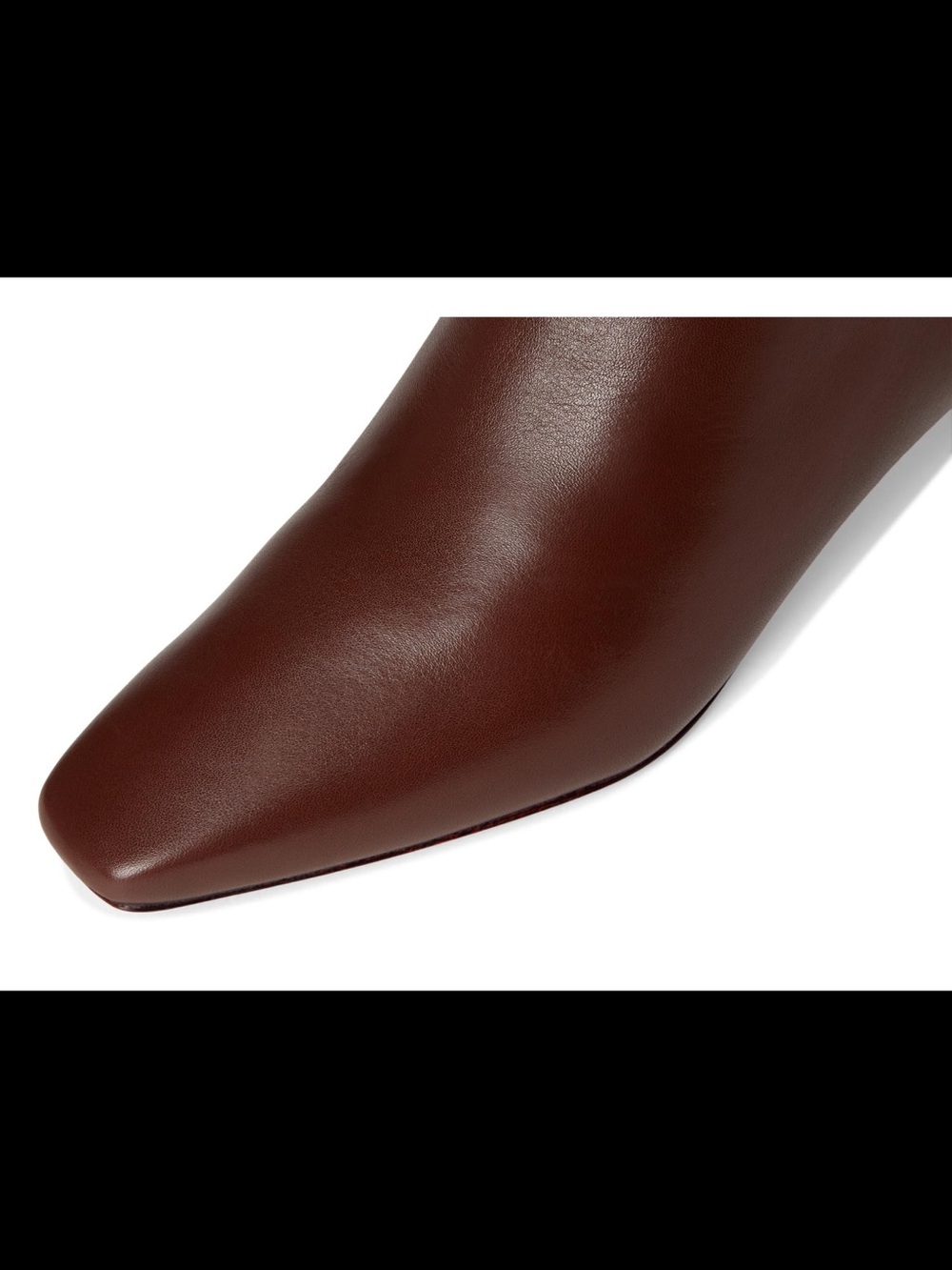BNWT Vince Molton Brown Leather Square-Toe Ankle Boots Size 7.5 - Picture 11 of 16